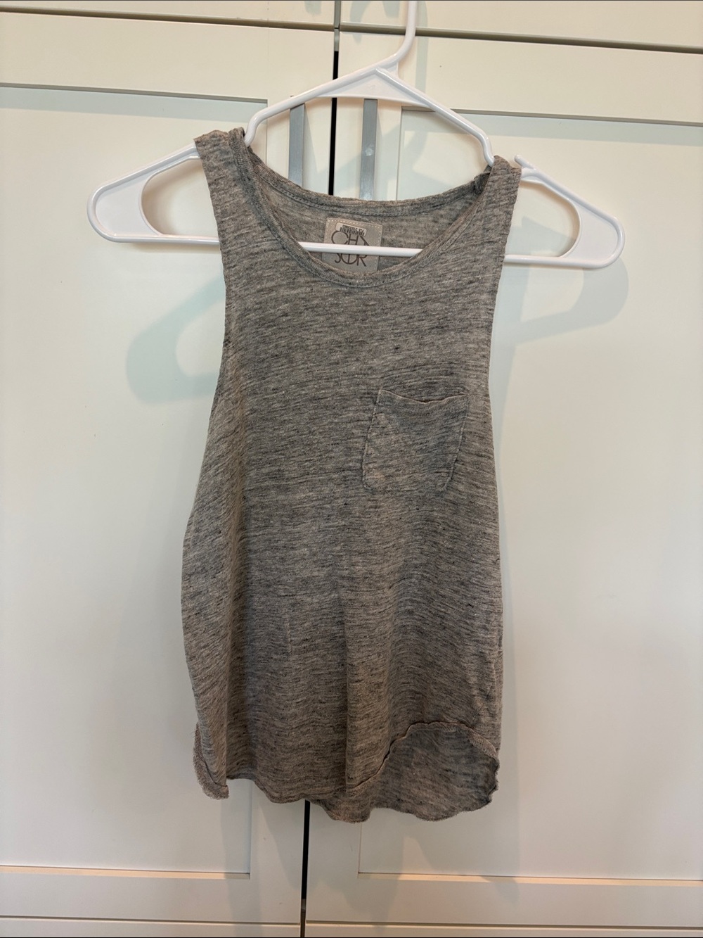 Chaser Heather Gray Sleeveless Tank Top